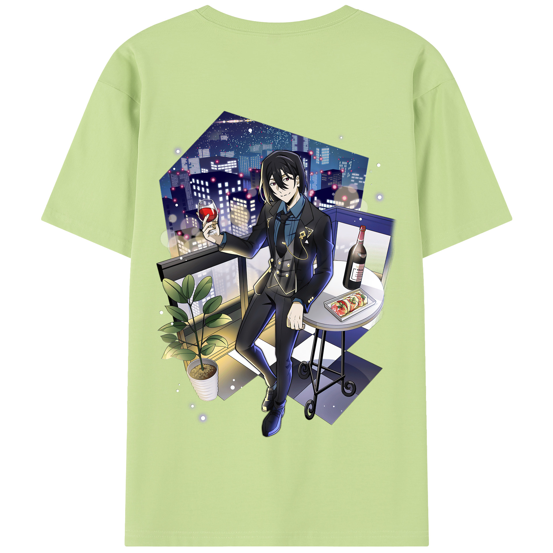 （画像用） 文豪ストレイドッグス Bungo Stray Dogs 綿100％半袖Tシャツ（背面プリント）